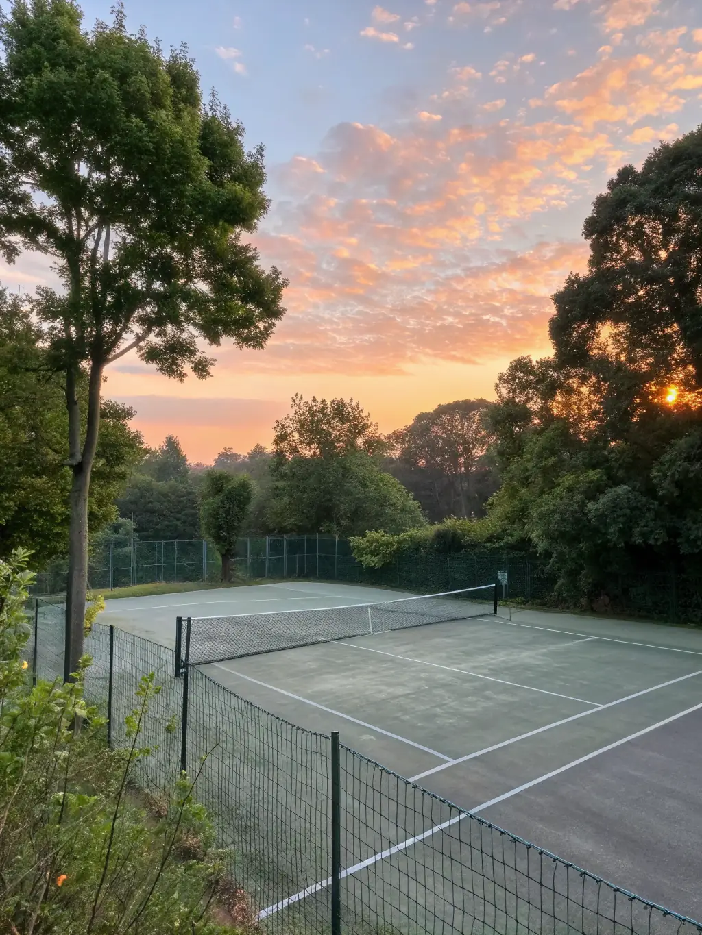 A scenic image of the tennis courts at TENNIS CLUB DE NERONDES OUROUER, emphasizing the beautiful and accessible facilities.